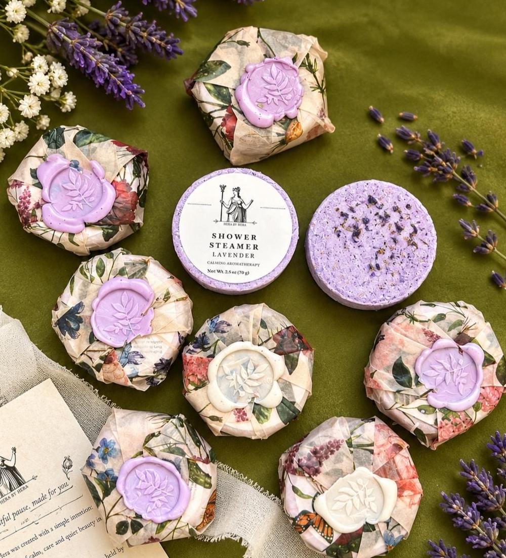 Lavender Shower Steamer Set (4-Pack) — Aromatherapy Spa Experience at Home