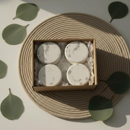 Eucalyptus Shower Steamer Set (4-Pack) — Aromatherapy Spa Experience at Home