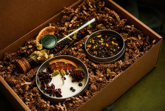 Cozy Home Gift Set with Simmer Pot, Candle & Loose Leaf Tea