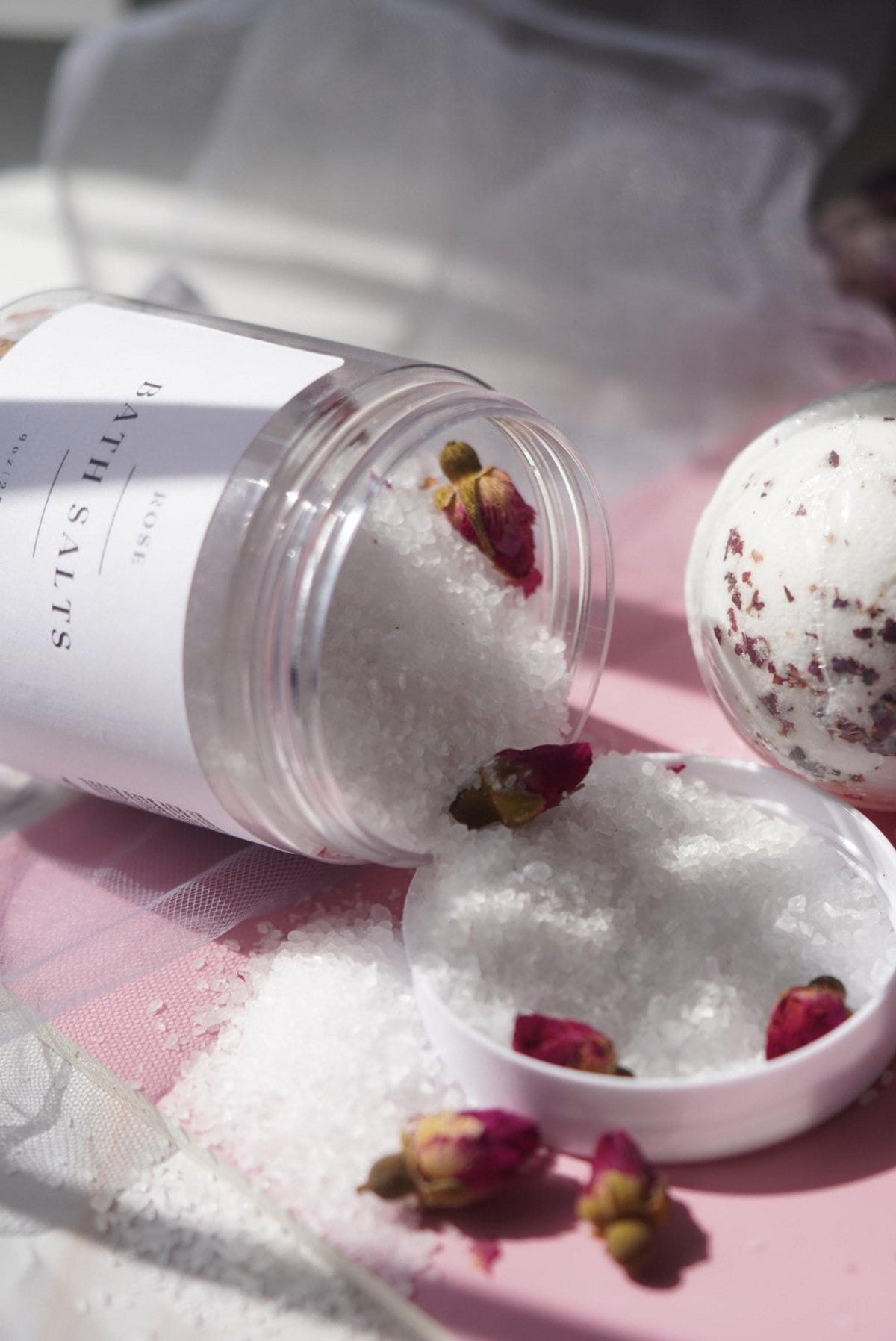 Rose Thinking of  You Spa Gift Set of 2 | Bath Salts and Bath Bomb