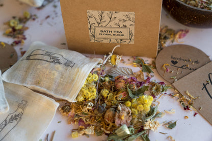 Floral Bath Tea Soak: Relaxing Herbal Blend - Pack of 4
