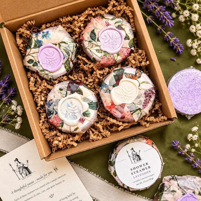 Lavender Shower Steamer Set (4-Pack) — Aromatherapy Spa Experience at Home