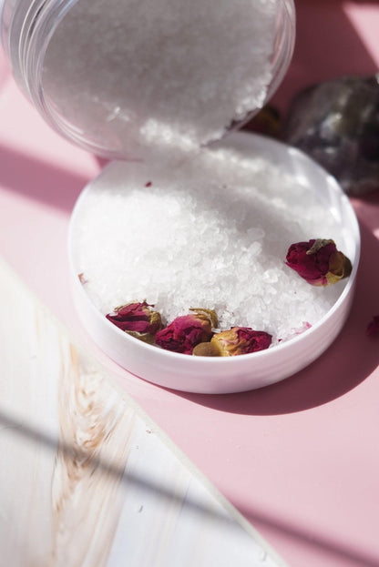 Rose Thinking of  You Spa Gift Set of 2 | Bath Salts and Bath Bomb