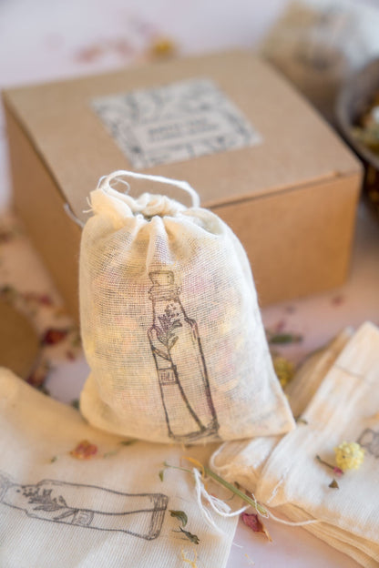 Floral Bath Tea Soak: Relaxing Herbal Blend - Pack of 4
