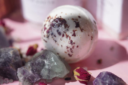 Rose Thinking of  You Spa Gift Set of 2 | Bath Salts and Bath Bomb