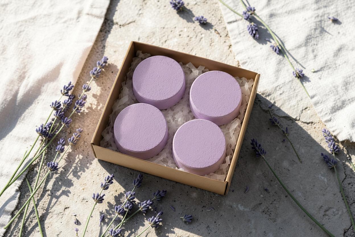 Lavender Shower Steamer Set (4-Pack) — Aromatherapy Spa Experience at Home