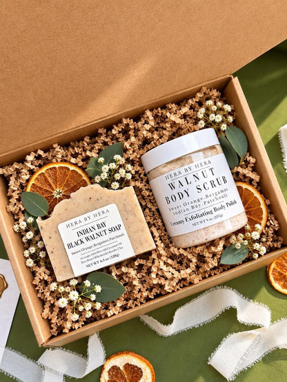 Walnut Body Scrub & Indian Bay Black Walnut Powder  Soap Duo