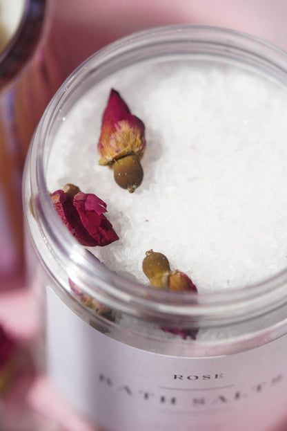 Rose Thinking of  You Spa Gift Set of 2 | Bath Salts and Bath Bomb