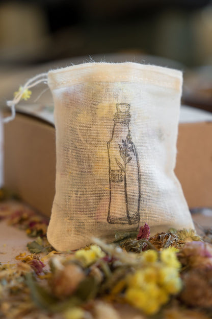 Floral Bath Tea Soak: Relaxing Herbal Blend - Pack of 4