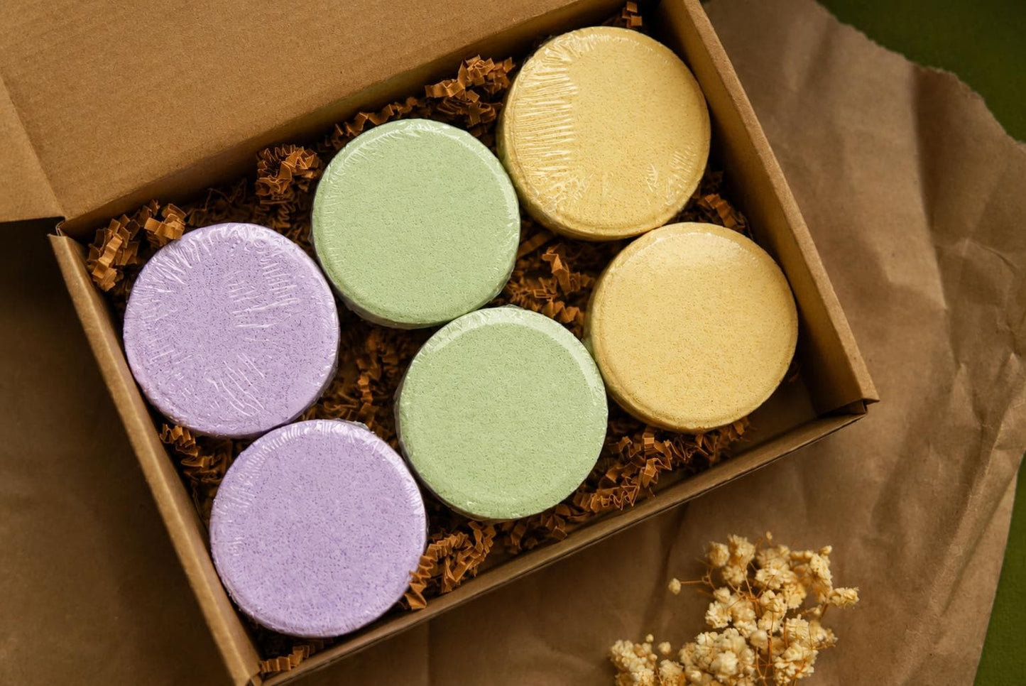 Shower Steamers Gift Set of 6 – Eucalyptus, Lavender & Lemongrass