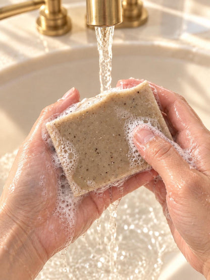 Exfoliating Walnut Scrub Set | Spa Gift Set | Indian Bay Soap Bar With Black Walnut