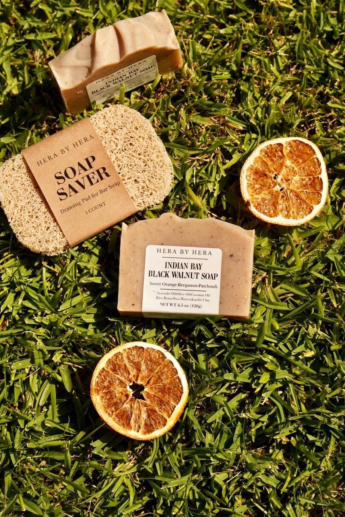 Exfoliating Walnut Scrub Set | Spa Gift Set | Indian Bay Soap Bar With Black Walnut