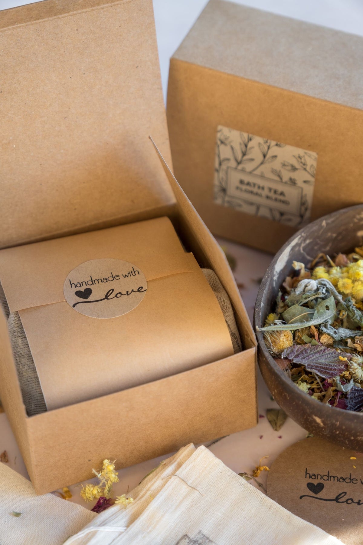 Floral Bath Tea Soak: Relaxing Herbal Blend - Pack of 4
