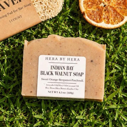 Cozy Self Care Gift Set for Her, Walnut Body Scrub & Handmade Soap, Loose Leaf Tea, Relaxation Gift Box, Fall Birthday Gift