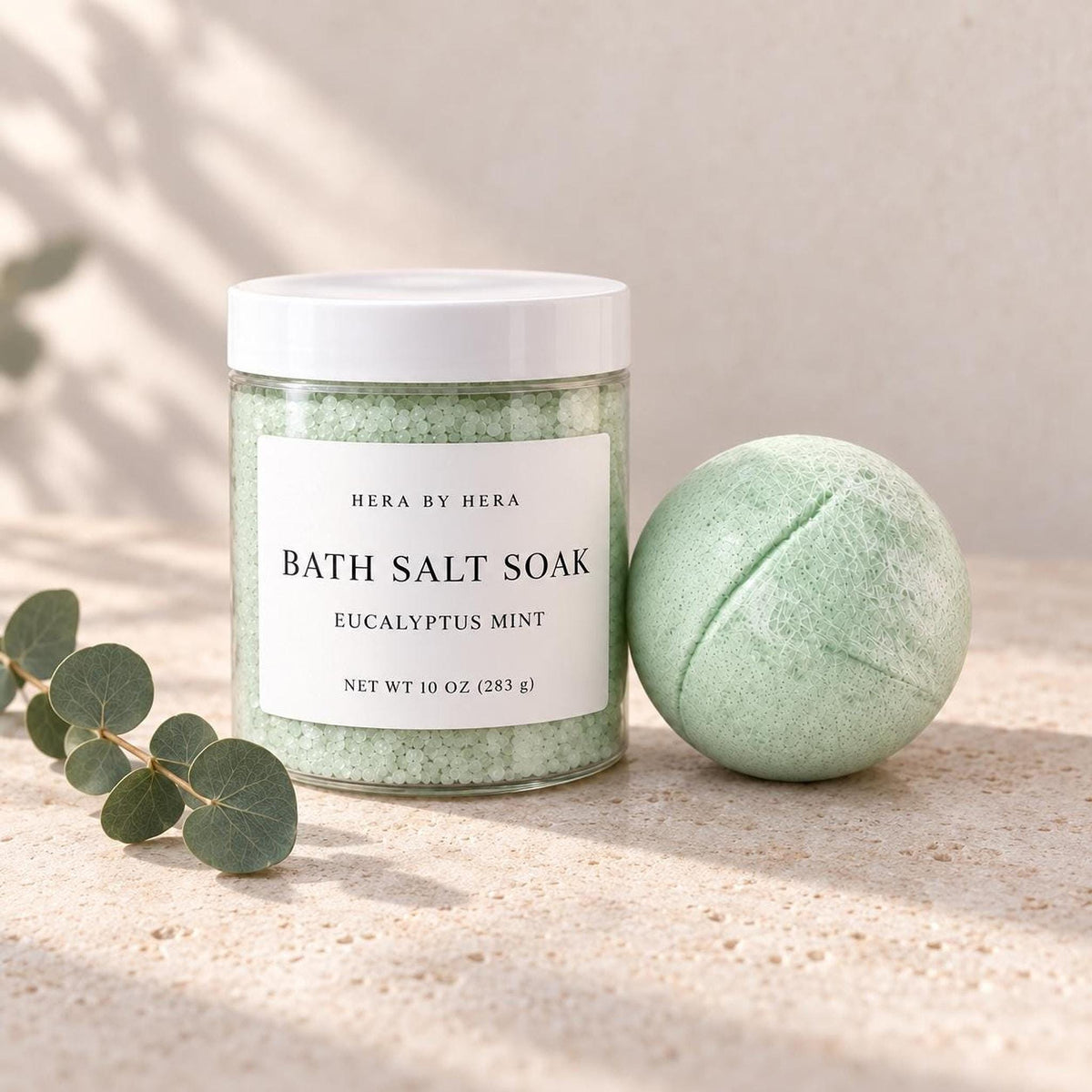 Eucalyptus Peppermint Epsom Salt Bath Set – Invigorating Spa Ritual |  Gifts For Her