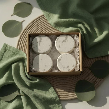 Eucalyptus Shower Steamer Set (4-Pack) — Aromatherapy Spa Experience at Home